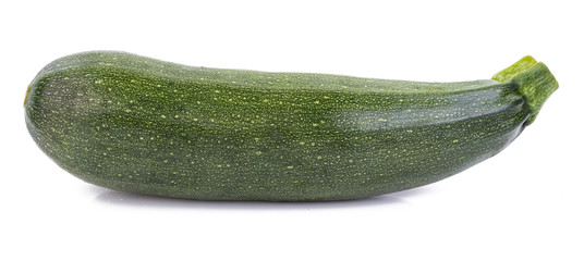 green zucchini vegetables isolated on white