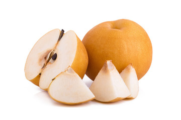 pear fruit over white background