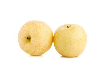 pear fruit over white background