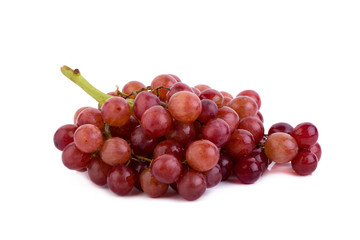 Red grape isolated on the white background