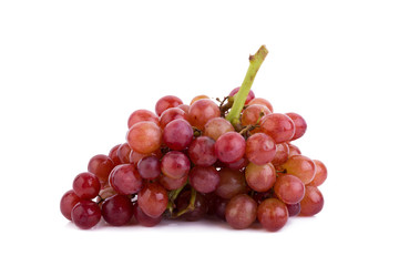 Red grape isolated on the white background