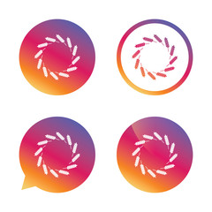 Agricultural sign icon. Gluten free or No gluten.