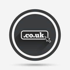 Domain CO.UK sign icon. UK internet subdomain.