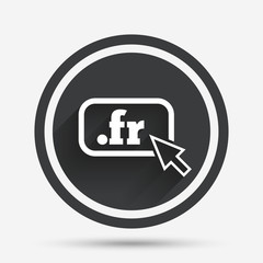 Domain FR sign icon. Top-level internet domain.