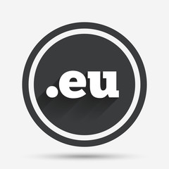 Domain EU sign icon. Top-level internet domain.