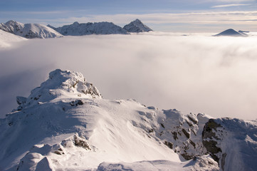 View of the peaks during the inversion. Tatry