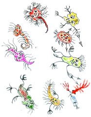 Cute Painted Viruses