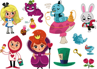 Alice in Wonderland characters and elements