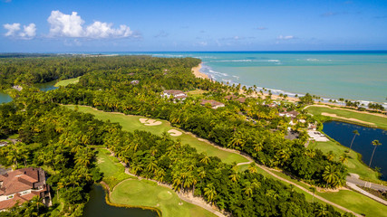 Fototapeta na wymiar Bahia Beach Golf Course @ The Caribbean Puerto Rico
