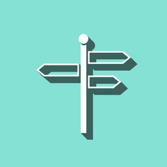 Signpost - vector icon.