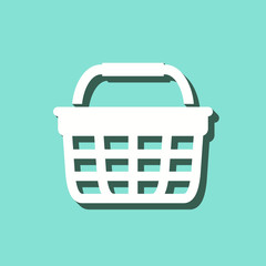 Shopping basket - vector icon.