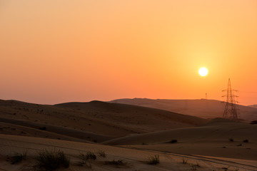 Fototapeta premium Desert dunes in Liwa, United Arab Emirates