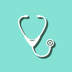 Stethoscope - vector icon.