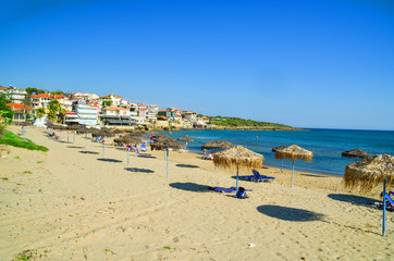 Fototapeta na wymiar Arkoudi beach in Ilia perfecture Peloponnese Greece