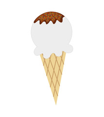 delicious ice cream cone vector illustration design