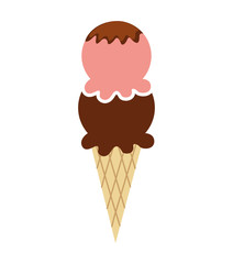 delicious ice cream cone vector illustration design