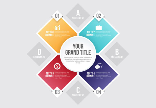 Grid and Circle Infographic