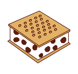 delicious cookie ice cream vector illustration design