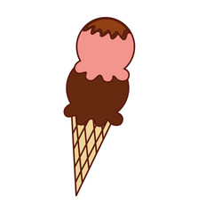 delicious ice cream cone vector illustration design