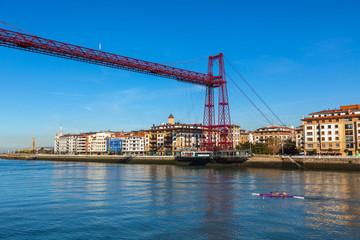 The Bizkaia suspension bridge in Portugalete, Spain