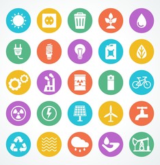vector set of energy color icon