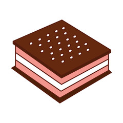 delicious cookie ice cream vector illustration design