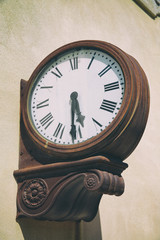 Fototapeta premium Vintage Clock At Railway Station