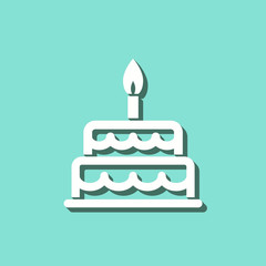 Cake - vector icon.