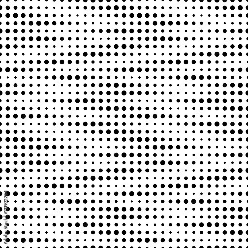 Wall mural vector seamless texture. modern geometric background. monochrome pattern of equally spaced circles o