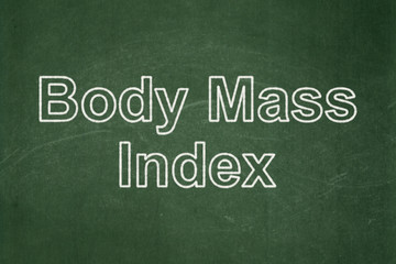 Obraz premium Medicine concept: Body Mass Index on chalkboard background