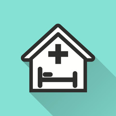Hospital - vector icon.