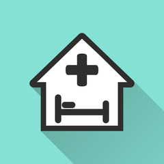 Hospital - vector icon.