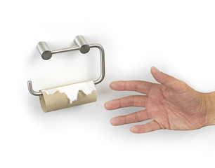 Finished toilet paper