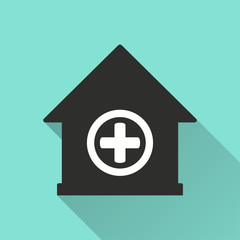 Hospital - vector icon.