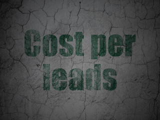 Business concept: Cost Per Leads on grunge wall background