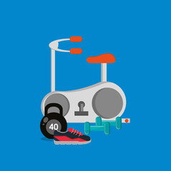 flat design fitness lifestyle related icons image vector illustration