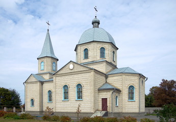 Fototapeta na wymiar Modern public building of the Christian Orthodox Church.