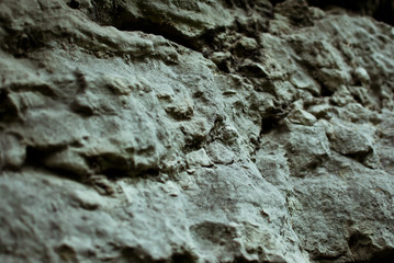 Sharp grey rock. Close-up