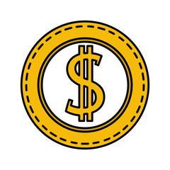 money coins finance icon vector illustration design