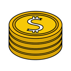 money coins finance icon vector illustration design