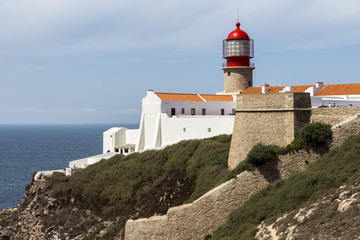 Fototapeta na wymiar Lighthouse of Sagres, most western point in Europe