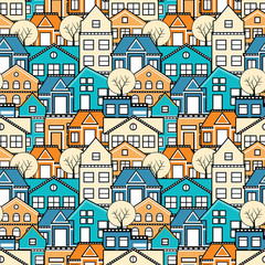 City seamless pattern