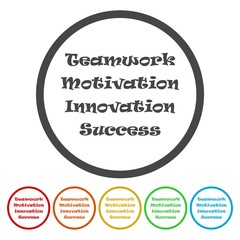 Team & teamwork, motivated people - vector icon