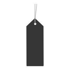 Empty black sale price tag. Vertical alignment Sale tag. Vector illustration.