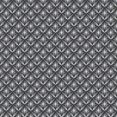 Grey rhombuses and crystals. Seamless pattern. 