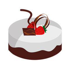 delicious sweet cake icon vector illustration design