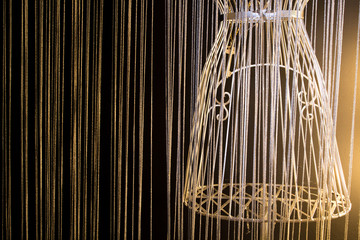 Iron the dress on a black background