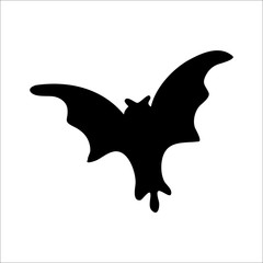 halloween creepy scary bat silhouette vector symbol icon design.