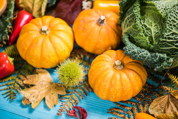 Autumn harvest from local produce market