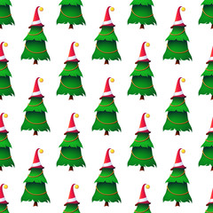 Seamless pattern with Christmas trees.